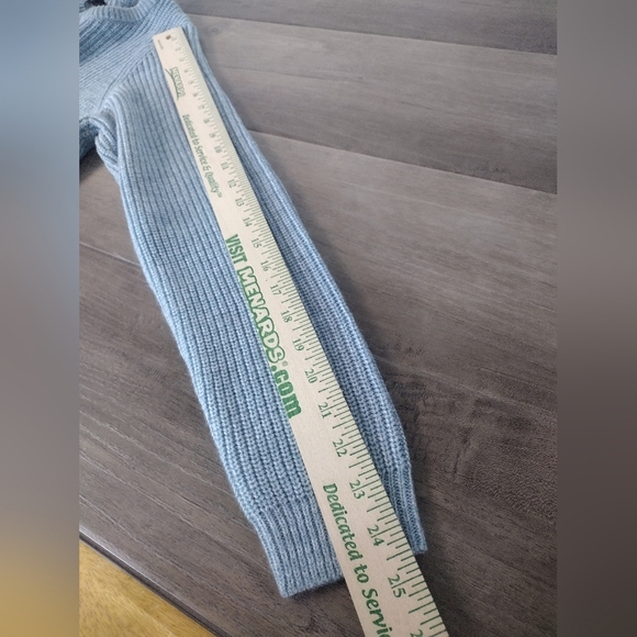 Vero Moda tida wrap back blue tone long sleeve sweater size L - Picture 8 of 10